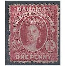 Bahamas 1862 SG17 1d Brown Lake NO WATERMARK Unused . .