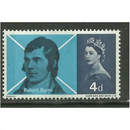 GB 1966 QE2 4d Robert Burns MM SG 685.(T214 )