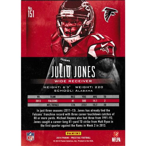 2014 Panini Prestige 151 Julio Jones Atlanta Falcons