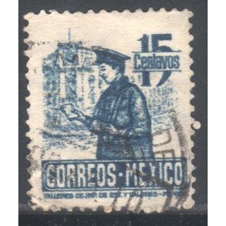 Mexico 1947 - SG787 - 15c blue - Postman - used