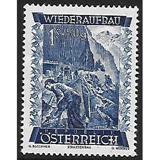 Mi 866: 1 S. + 50 gr. violet-ultramarine Reconstruction Fund.