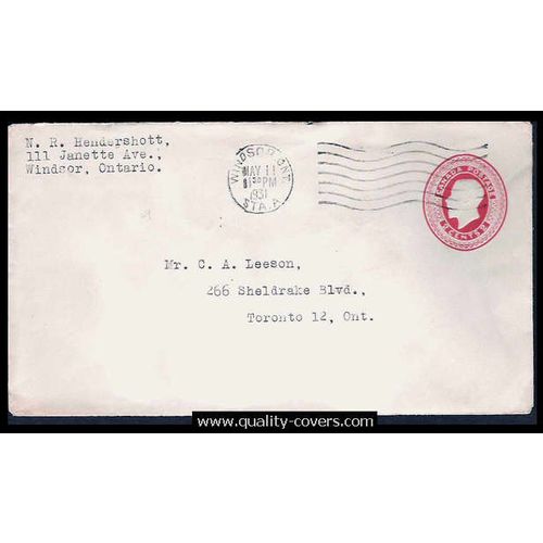 Canada #EN29 Postal Envelope USED 1931 Admiral