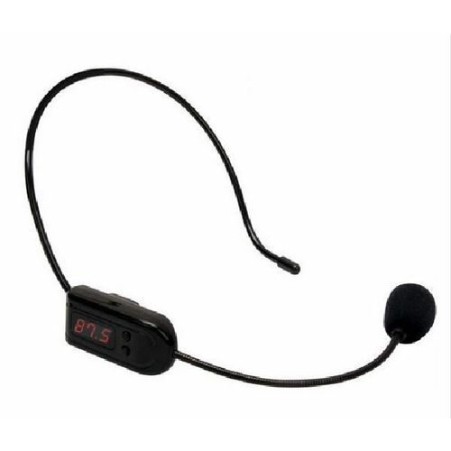 FM Wireless Microphone Headset - FM Radio Multi-Channel Micphone - Black - 10479