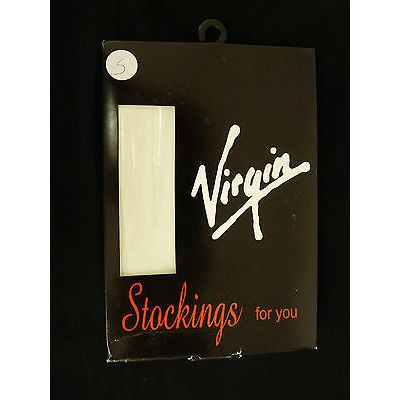 WHITE STOCKINGS BY VIRGIN (20 DENIER) (M) NEW