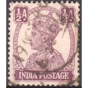 India 1940 - SG 266 - KGV1 ½a purple - used 3