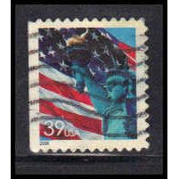 Used 3985 39c Lady Liberty and U.S. Flag Fine BPS W4876