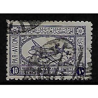 SAUDI ARABIA AIR 1949 AIRLINER 10g VIOLET SG360 FINE USED#