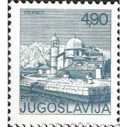 YUGOSLAVIA, Perast, grey-blue 1976, 4.90din