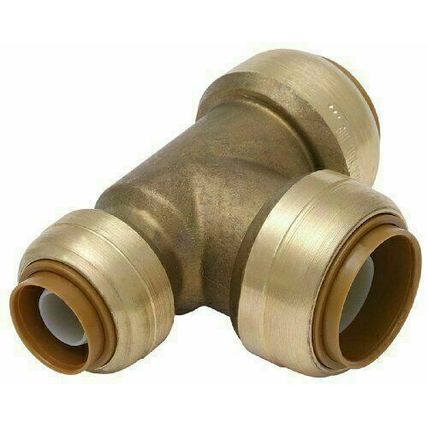 Cash Acme U444A Shark Bite 3/4-by-1/2-by-3/4-Inch Push-Fittings Reducing Tee