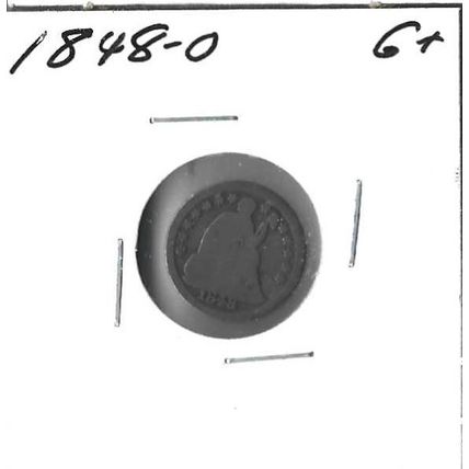 1848-O US Seated Liberty Half Dime G/VG