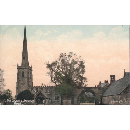 Vintage PC - The Church & Archway, Repton, Yorkshire 2