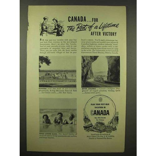 1944 Canada Tourism Ad - The Rest of a Lifetime