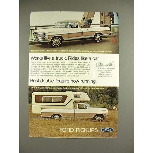 1968 Ford Pickup Ad - Works Like Truck Rides Like Car