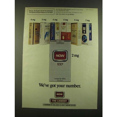 1983 Now Cigarettes Ad - We've got your number