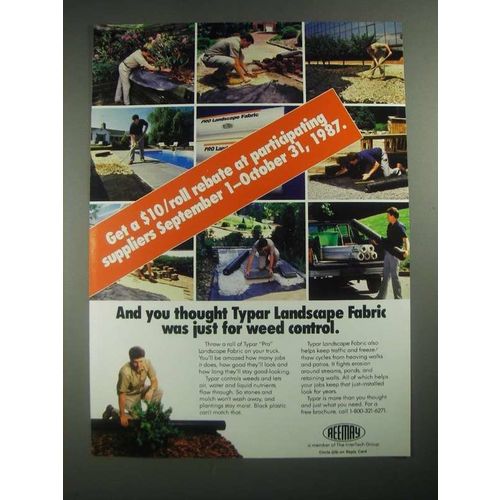 1987 Reemay Typar Landscape Fabric Ad - And You Thought