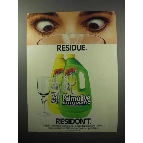1987 Palmolive Automatic Dishwasher Detergent Ad