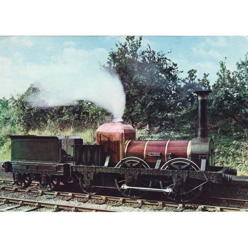 Railway Postcard Liverpool & Manchester Lion 0-4-2 Loco Titfield Thunderbolt