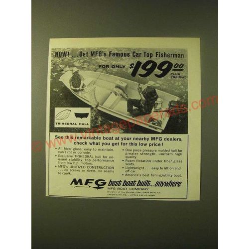 1966 MFG Car Top Fisherman Boat Ad