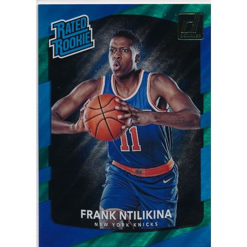 2017-18 Donruss Rated Rookie Green Flood 193 Frank Ntilikina RC New York Knicks