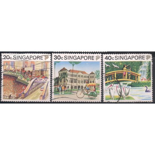 Singapore 1990 - SG626 20c / SG628 30c / SG630 50c - Tourism - used