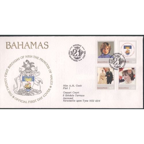 Bahamas FDC 1982 - SG622/65 - 21st Birthday Of Princess Of Wales