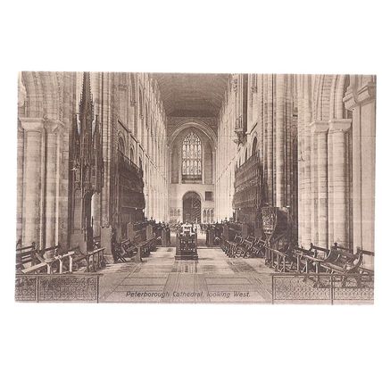 PETERBOROUGH CATHEDRAL, NORTHAMPTONSHIRE antique postcard =