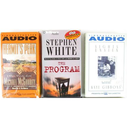 Lot of 6 Cassette Audio Books, Follett, Turow, Child, White, Gibbons & McGarrity