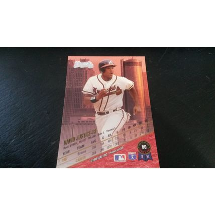 1993 Leaf Card # 050 David Justice Excellent-Mint (6) Atlanta Braves