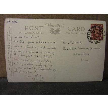 WEBBER'S POST, EXMOOR, by Brian Gerald used postcard. by Valentine 1951 pm =