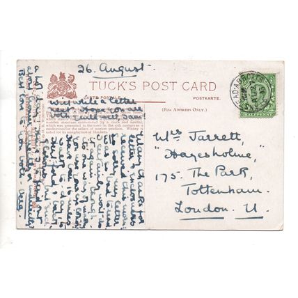 ARTIST DRAWN POSTCARD BY H.B.WIMBUSH MARKET SQUARE WITNEY OXON POSTED 1913 (3756