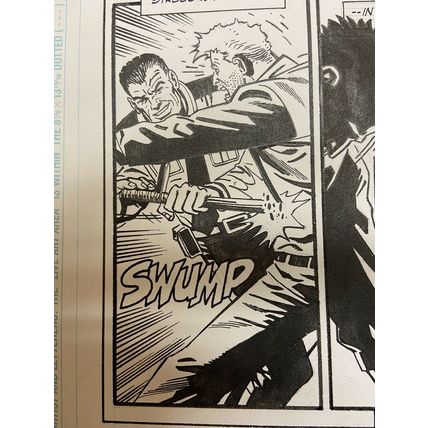 Batman: Blackgate Isle of Men #1 p5 (1998) Aparo Cataclysm Guard Beats Inmate