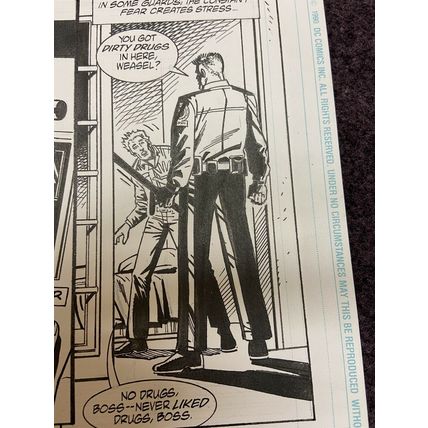 Batman: Blackgate Isle of Men #1 p5 (1998) Aparo Cataclysm Guard Beats Inmate