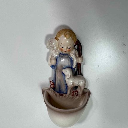 Goebel Hummel Holy Water Font Good Shepard Germany Vintage signed Catholic Jesus