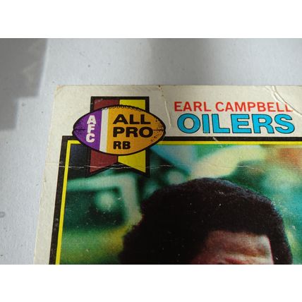 1979 Topps Football Card # 390 Earl Campbell Rookie Card Good (2) Houston Oilers