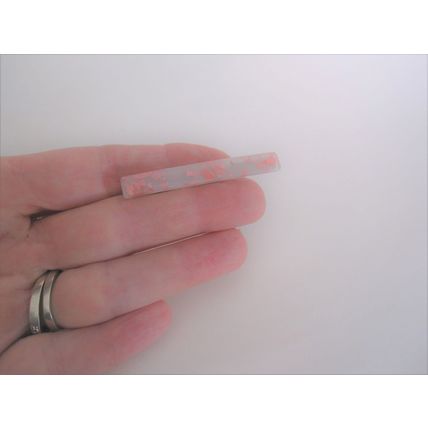 Small 2 inch super slim pink speckled alligator hair clip fine thin hair