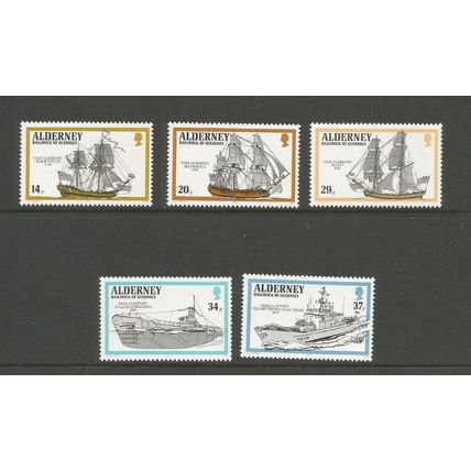 Guernsey / Alderney / 1990 Royal Navy Ships Named `Alderney` UMM SG A 42 / A 46
