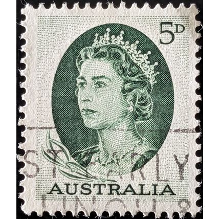 STAMP AUSTRALIA SG354 1963 5d Queen Elizabeth II Used