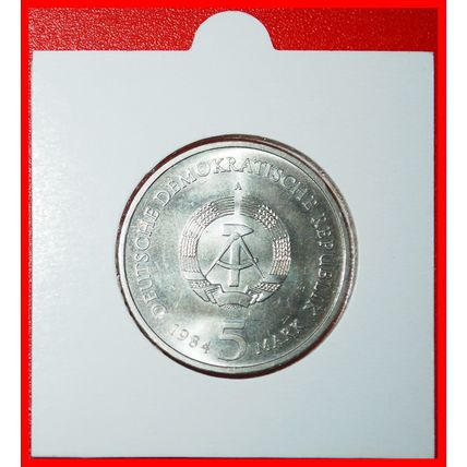 COMMUNISM (1948-1990): GERMANY★ 5 MARK 1984A LEIPZIG HOLDER★LOW START★NO RESERVE