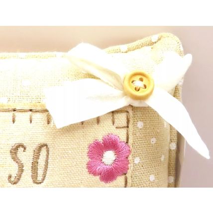 Shabby Chic Pillow Small Youre Never Fully Dressed without a Smile 7 CM Gift