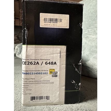 Yellow Premium Toner Cartridge CE262A/648A Compat. HP Color LaserJet Enterprise