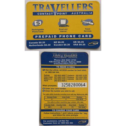 Australia Phone Card - Travellers Contact Point