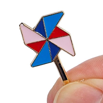 Windmill Enamel Pin Badge Cartoon Style Lapel 1.4 cm X 2.7 cm Comic BA162
