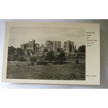 old postcard Kenilworth Castle