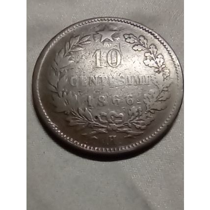 KINGDOM OF ITALY - 10 CENTS 1866