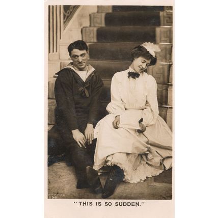 Military Sailor Dumps Girlfriend Love Letter Old Comic Real Photo Postcard