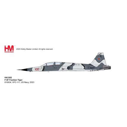 F-5F TIGER 810834 VFC-111 US NAVY 2023 - HOBBY MASTERS HA3382 1/72 PRE ORDER