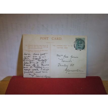 THE INVALID'S WALK, BOURNEMOUTH, DORSET used antique postcard by Welch 1903 pm =