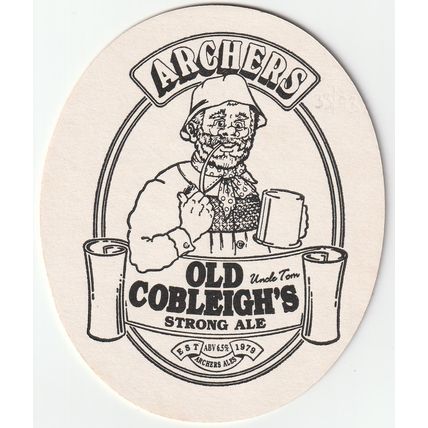 BEER MAT - ARCHERS BREWERY - OLD COBLEIGH'S STRONG ALE - (Cat 033) - (1993)