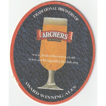 BEER MAT - ARCHERS BREWERY - AWARD WINNING ALES - (Cat No 043) - (2007)