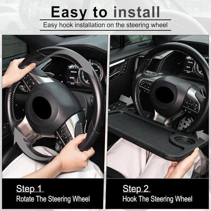JUSTTOP Car Steering Wheel Desk for Laptop,Multipurpose Travel Car Accessories,